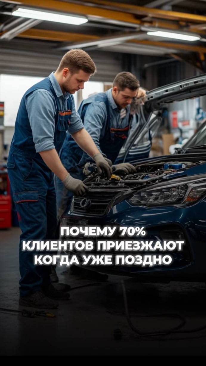 Вот почему 70% клиентов приезжают в автосервис, когда уже поздно!