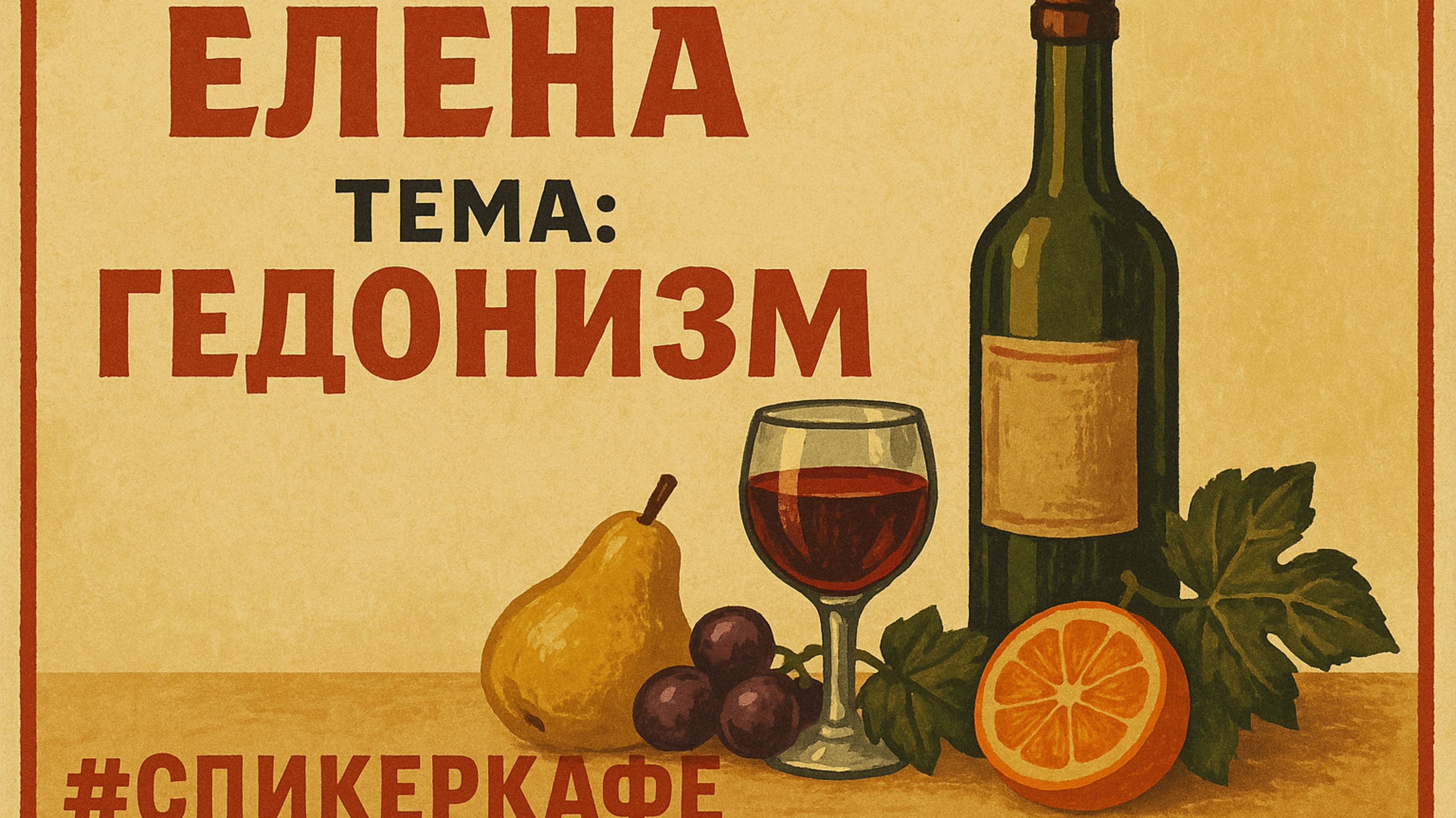 Елена - Тема: Гедонизм #Спикеркафе