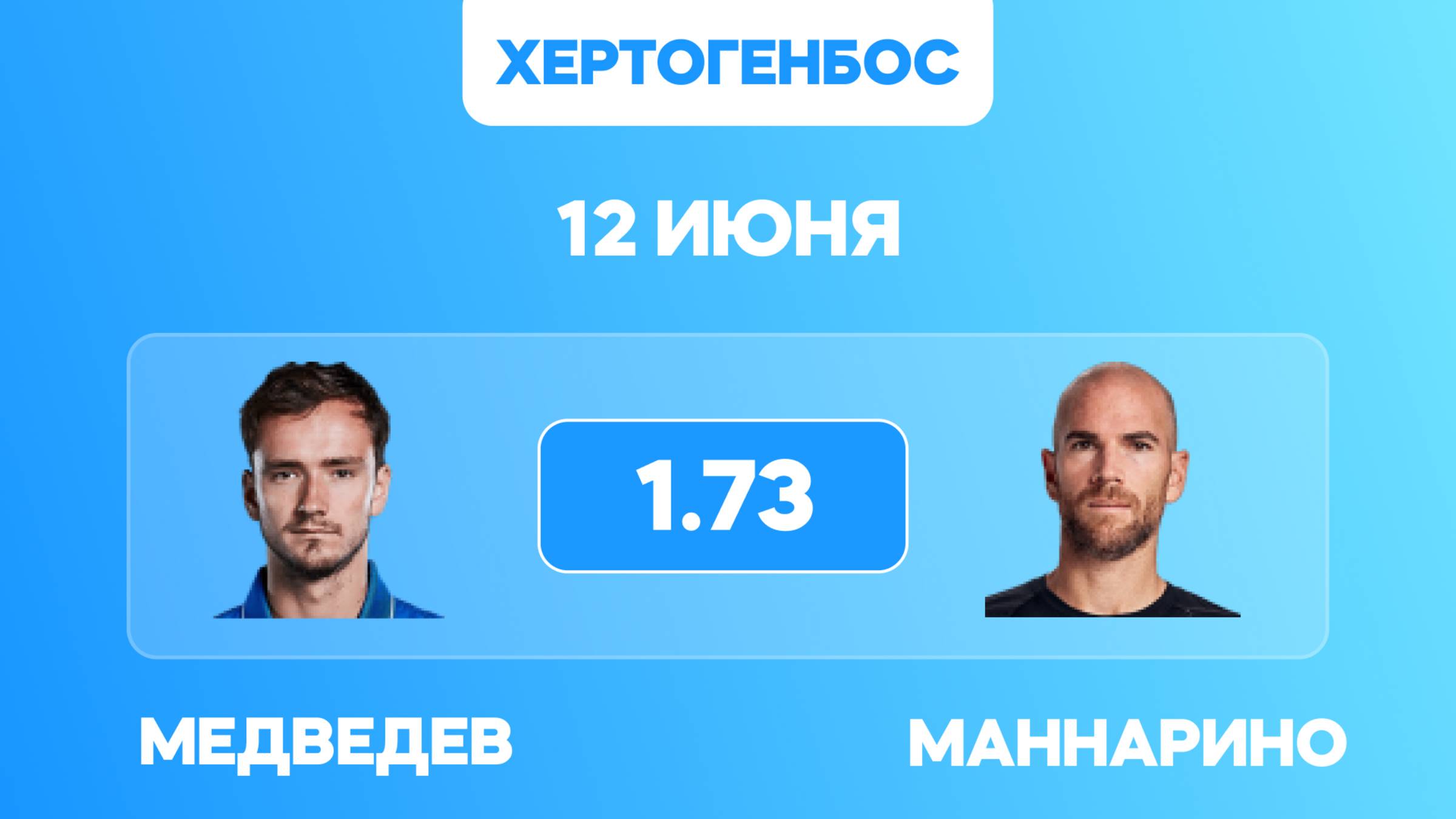 Медведев - Маннарино прогноз на 12 июня / Прогнозы на теннис