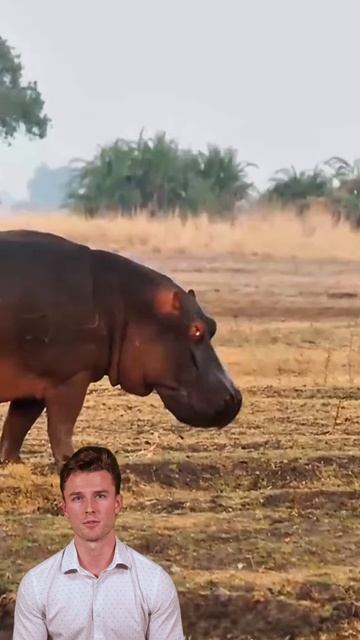 U9PJl5Fuj40 - ＂Face-Off in the Wild： Lions Retreat from a Mighty Hippo＂ #shorts #lion #animals