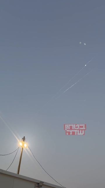 Необычное видео ракетных перехватов в израильском небе