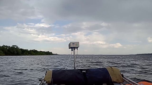 Якорь GPS. Волга, ветер, дождь, сильное течение. Электромотор 'Локация'. Часть 9