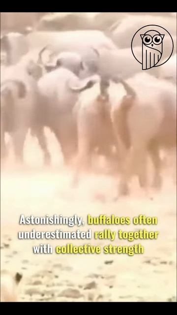 0J5fSkps8vw - Clash of Titans： Crazy Buffalo Defends Against Lion Attack  #shorts #lionfight #animal