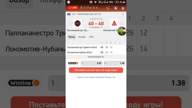 Баскетбол / Триест - Локомотив-Кубань/Товарищеские мат