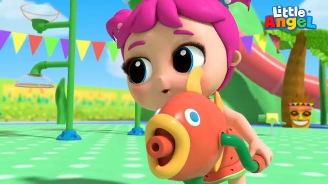 Little Angel - Приключения В Аквапарке! 🏖   Развивающие Песенки Для Малышей   Little Angel На Русск