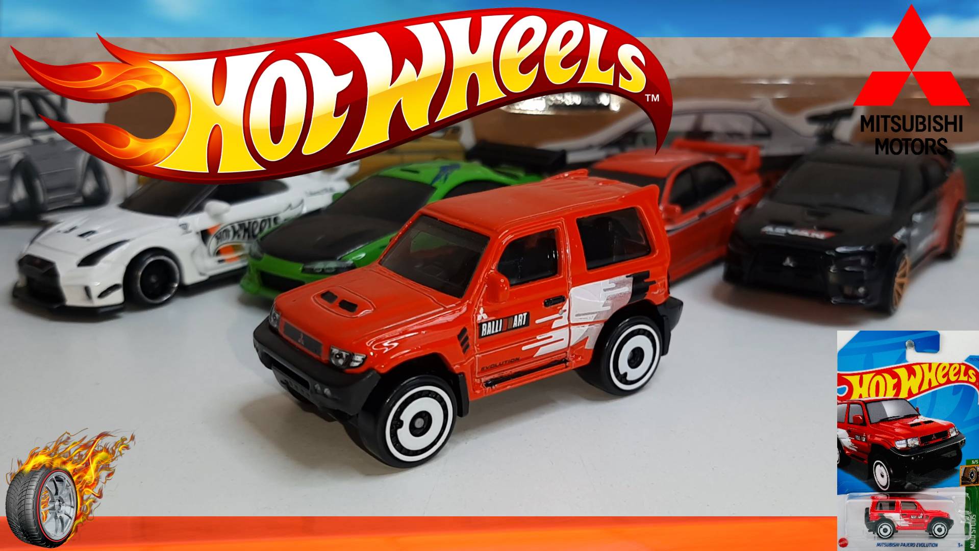 Custom Hot Wheels Mitsubishi Pajero Evolution HW Mud Studs 3/10