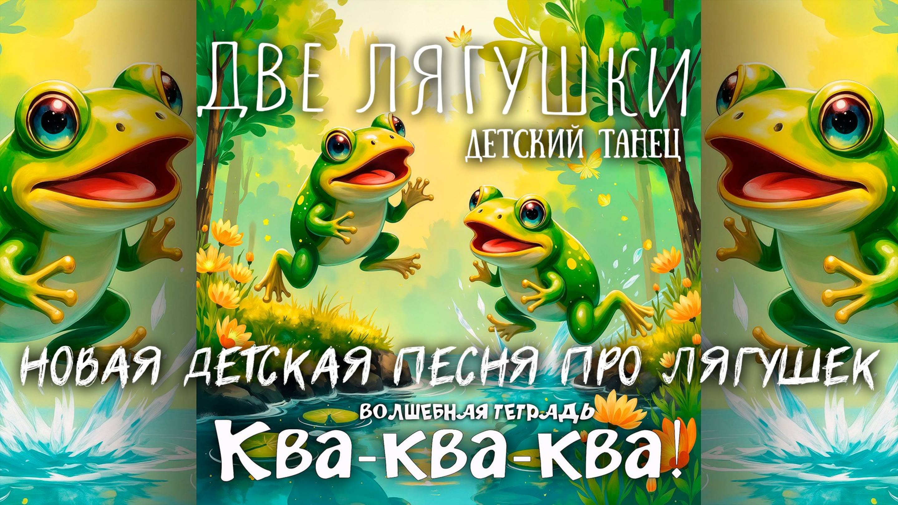 Волшебная тетрадь. "Ква-ква-ква!"  Новая детская песня про лягушек. Детский танец лягушат. Квакушки