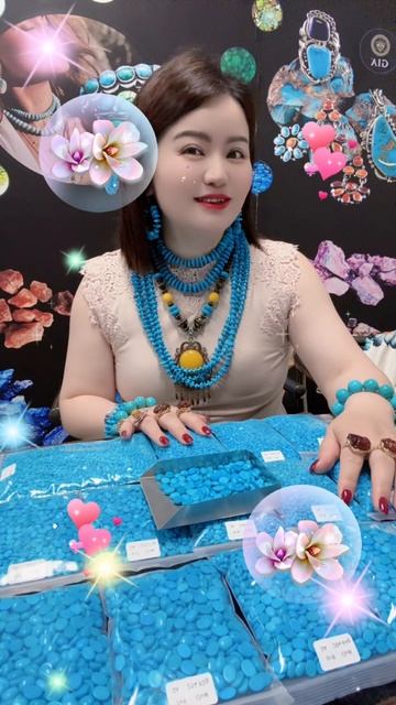 250610-14 Sleeping Beauty Turquoise Cabochon: Wear Interstellar Blues on Fingertips