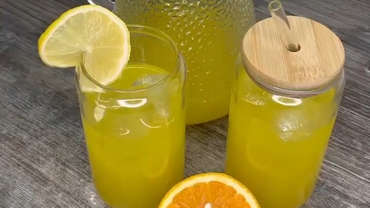Освежающий ЛИМОНАД вместо фанты...🥤🍊😋    Рецепт в описании ✍️