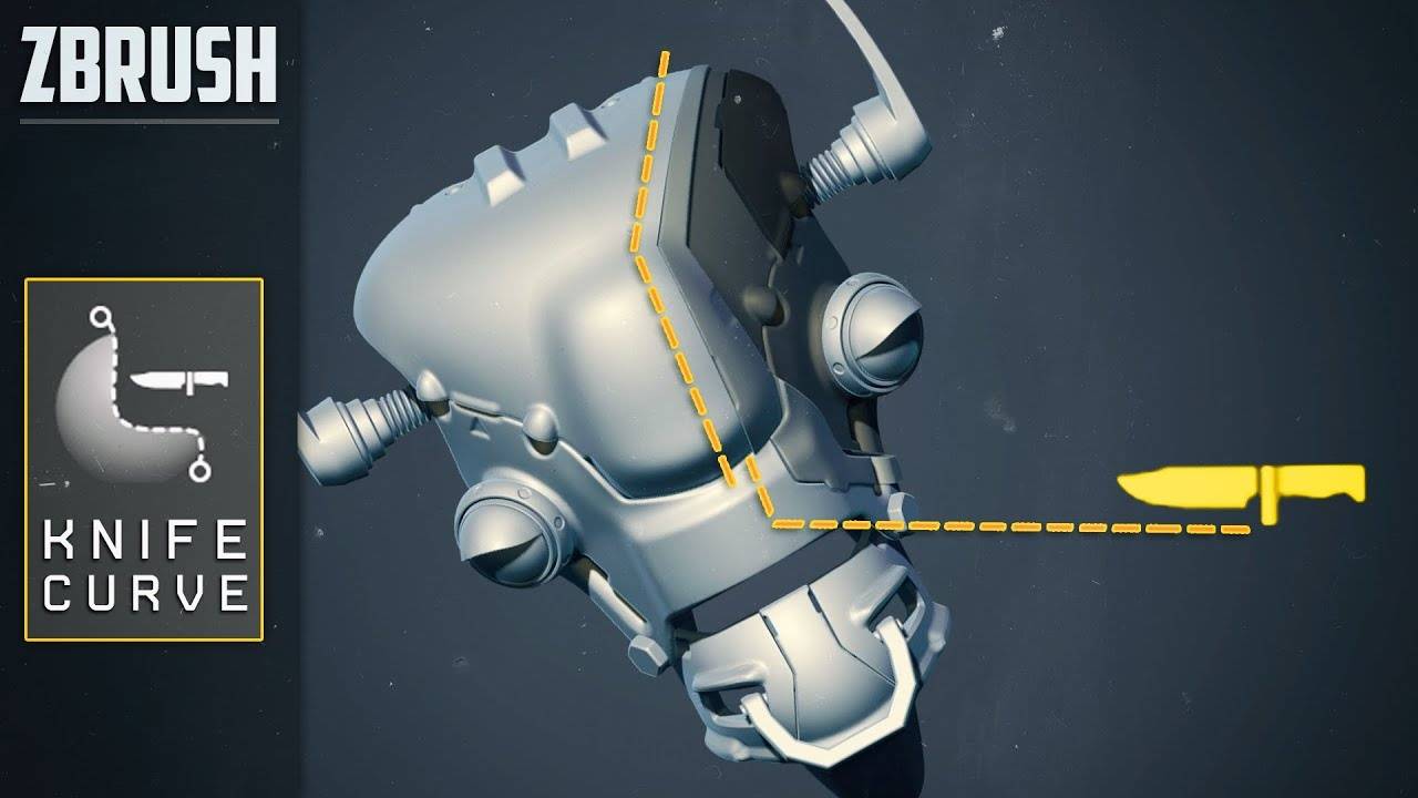 Создание в ZBrush безупречных панелей в стиле Sci-Fi с кистью Knife Curve