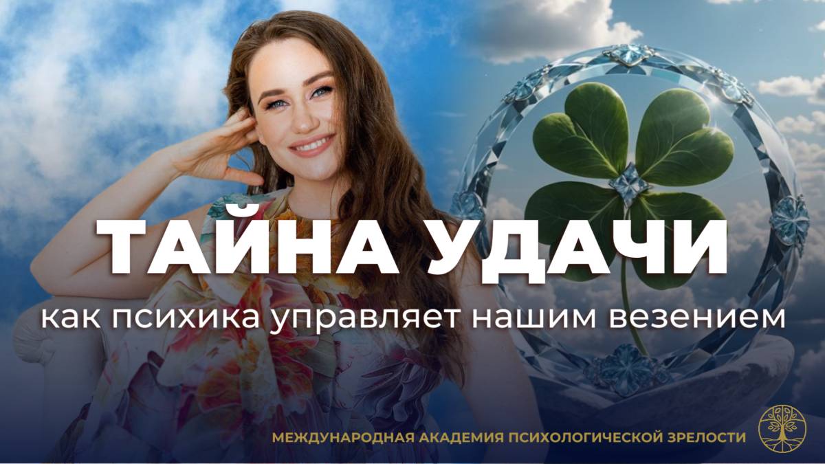Терапевтический вебинар "Тайны удачи: как психика управляет нашим везением" Алена Брунец