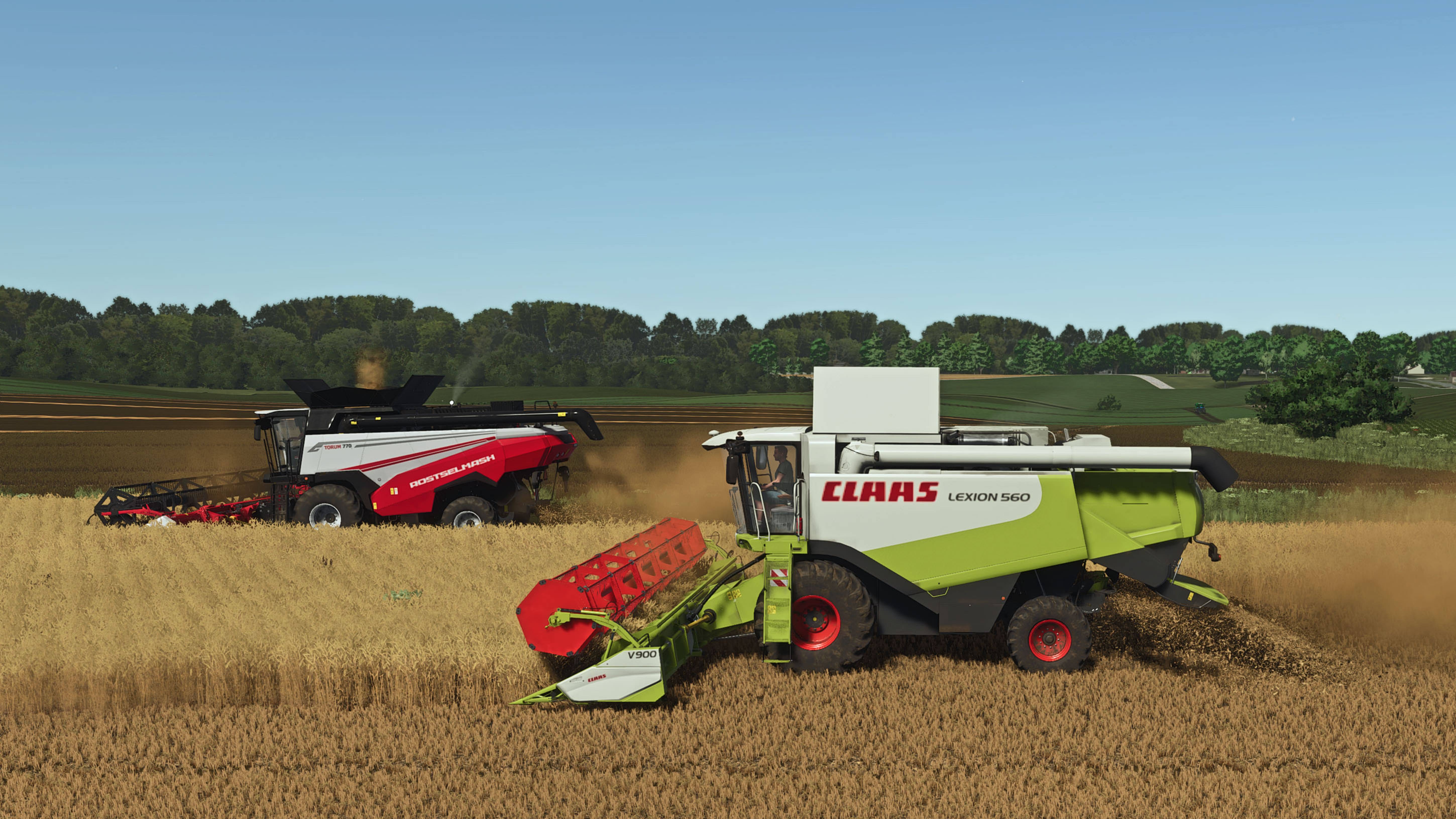 Farming Simulator 25 / Уборка рапса и пшеницы Ростсельмаш TORUM 770, Claas Lexion 560, КрАЗ 65032