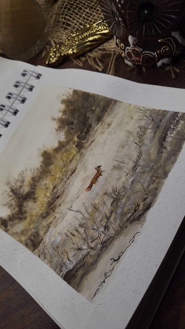Day 36 - плутовка #живопись #художник #акварель #рисунок #зарисовка #watercolor #пейзаж #искусство