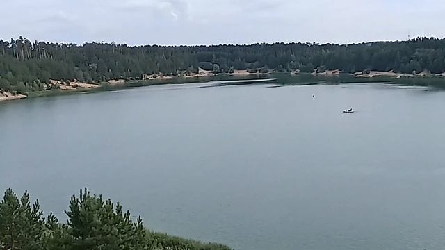 Изумрудное озеро, изумрудный пляж с высоты. Казань (19.07
