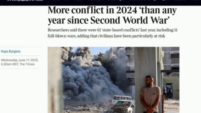🔫2024 год стал самым конфликтным со времён Второй Мировой войны — The Times.