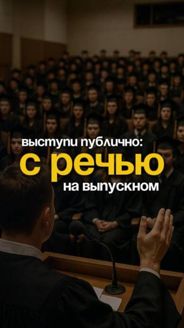 Выступи публично, на выпускном