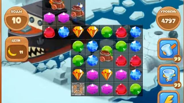 4797 уровень в игре Сокровища Пиратов.