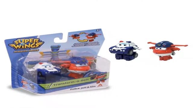 Видео обзор Мини-трансформеры Super Wings, 2 в 1, Джетт и Пол (