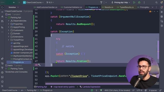 58. Writing the Try-Catch block