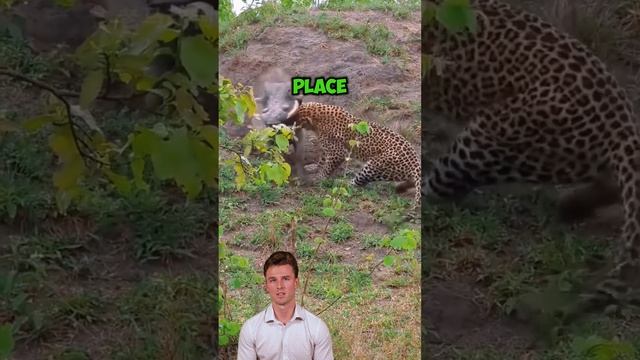 U32e8D-ESSw - Fat Pig vs. Leopard： An Unexpected Twist #shorts  #animals #wildlife #wildlifetales