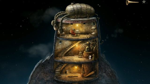Часть 98 Прохождение игры Samorost 3 от Kibertok Гном поднимается внутри скалы в башню злого монаха