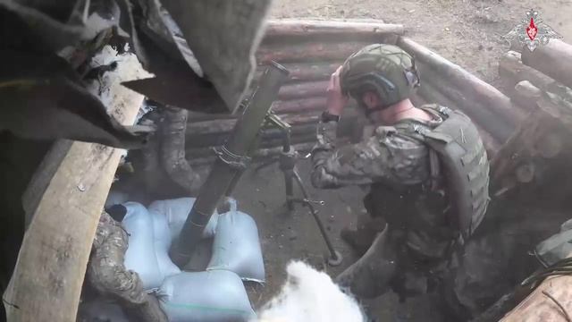 Боевая работа расчета миномета ВДВ