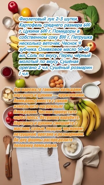 Рататуй с картошкой и томатным соусом