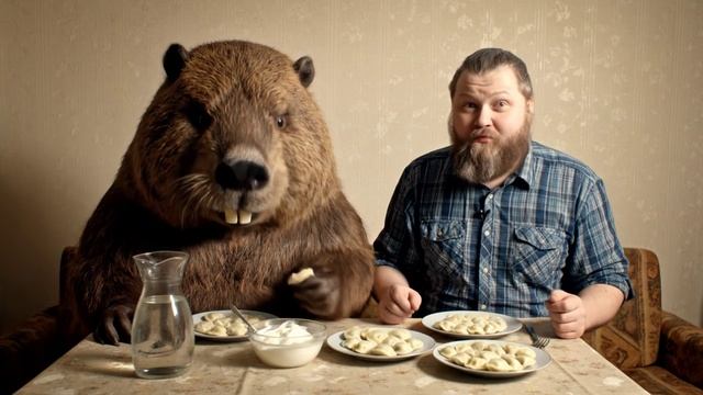 Сидим за столом с бобром. Нейросети