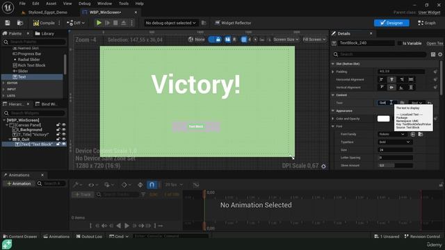 25. Win Screen