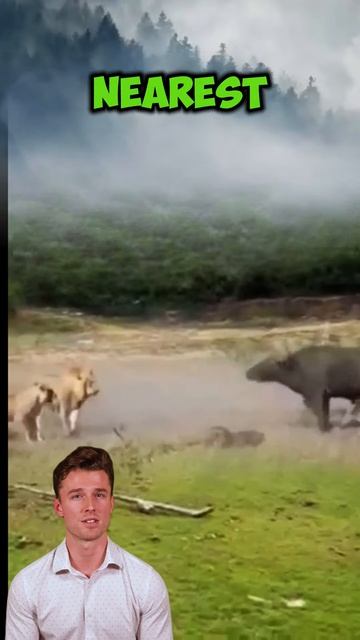 B0yLAbz80Eo - ＂Buffalo's Revenge： When the Hunter Became the Hunted＂ #shorts #animals #duet #lion