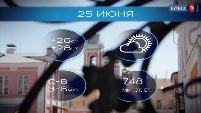Прогноз погоды на 25 июня