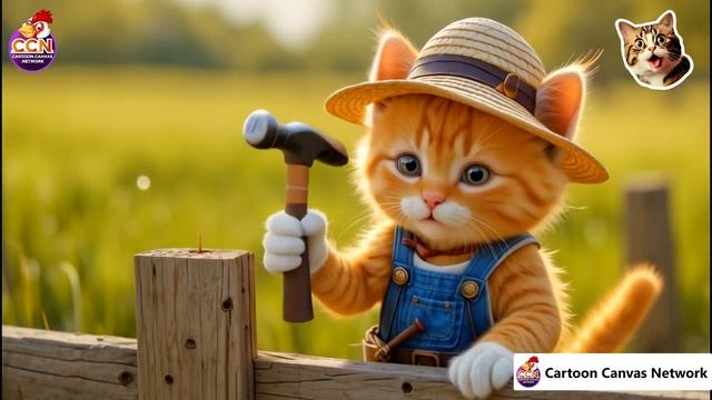 🐱✨ Tiny Baby Cat’s Adorable Farmer Adventures! 🌾🚜 _ Cute Animal Farm Life in Human Dress