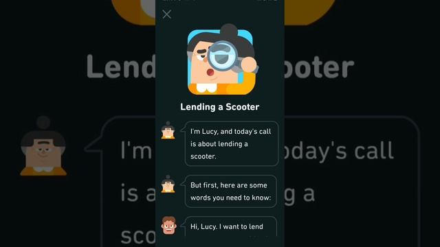 Lending a Scooter (Ask Lucy) - DuoLingo Listening Comprehension (En-Ru)