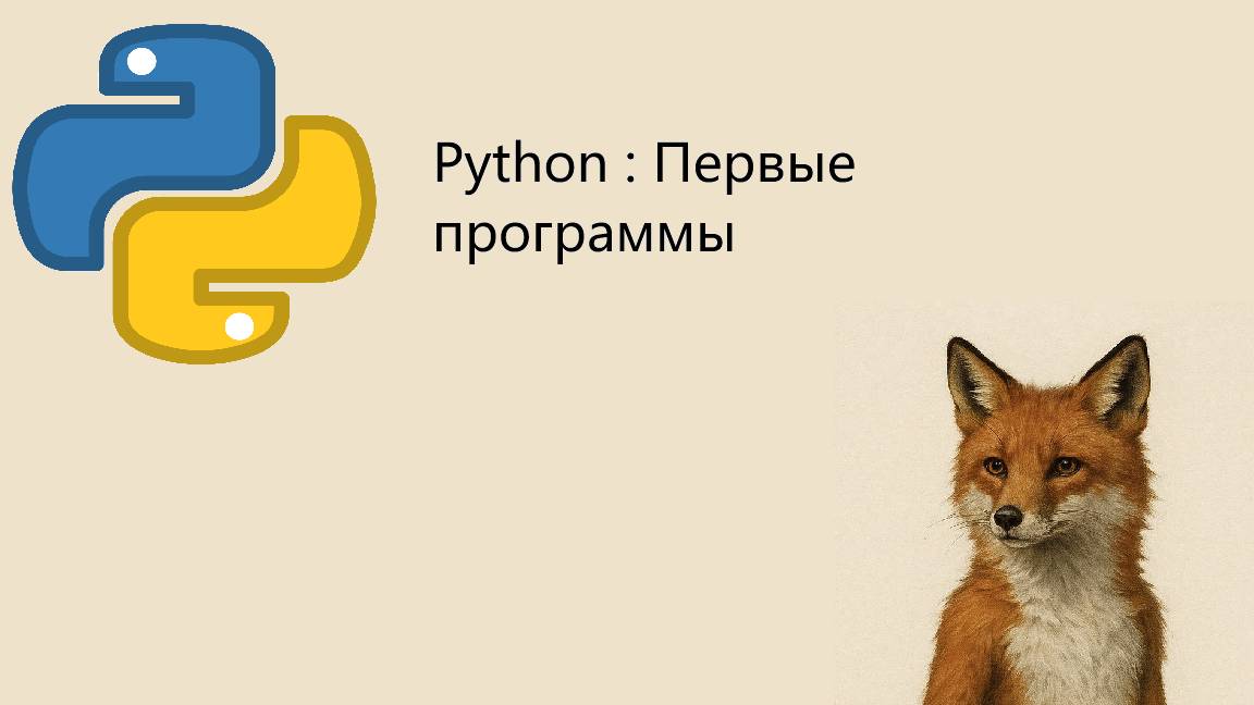Python : первые программы