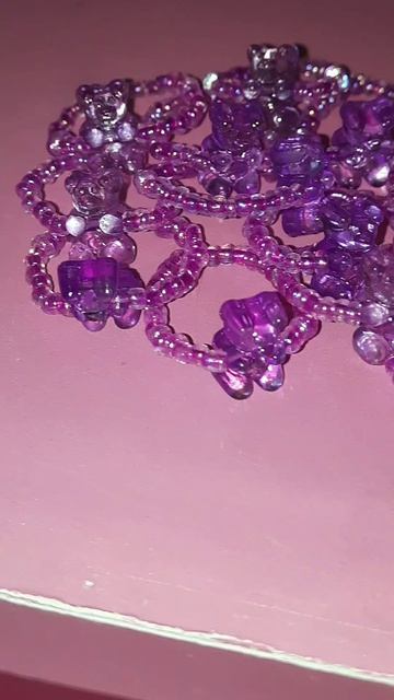 колечки из бисера с мишками 🧸💜