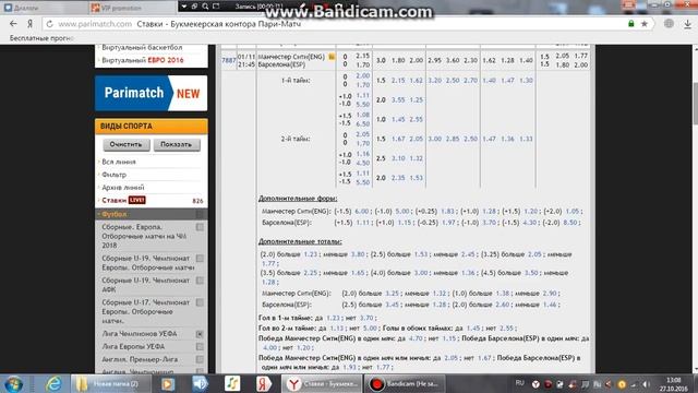 Прогноз на матч Манчестер Сити - Барселона 1.11.2016