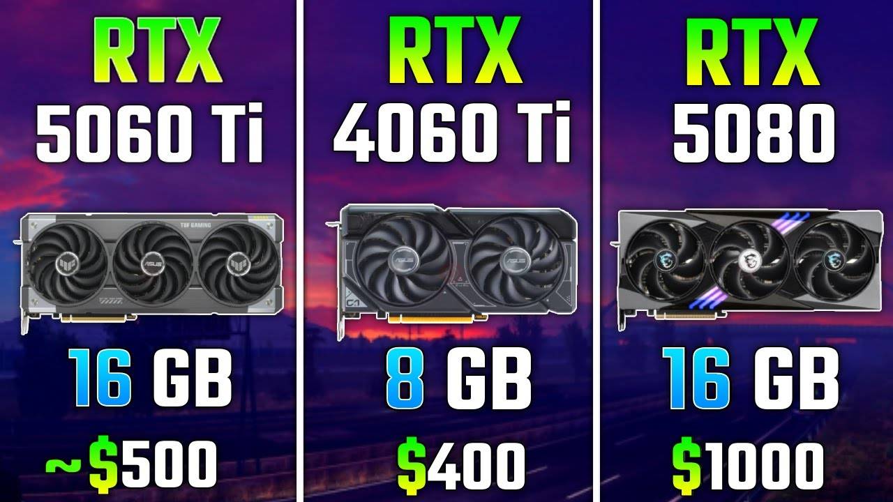 RTX 5060 Ti vs RTX 4060 Ti vs RTX 5080 | Test in 7 Games