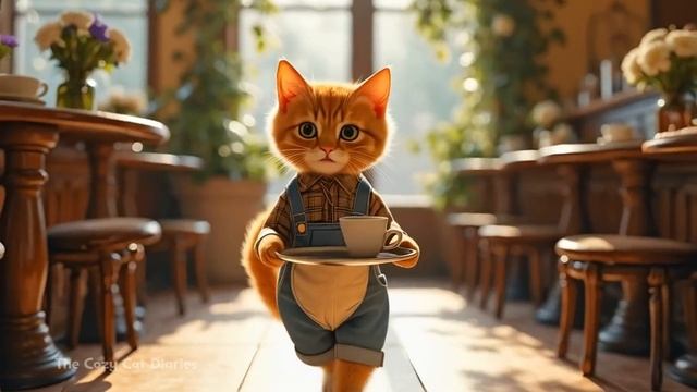 🍵A Day in the Warmth of a Cat Café_ Relax and Unwind🪻