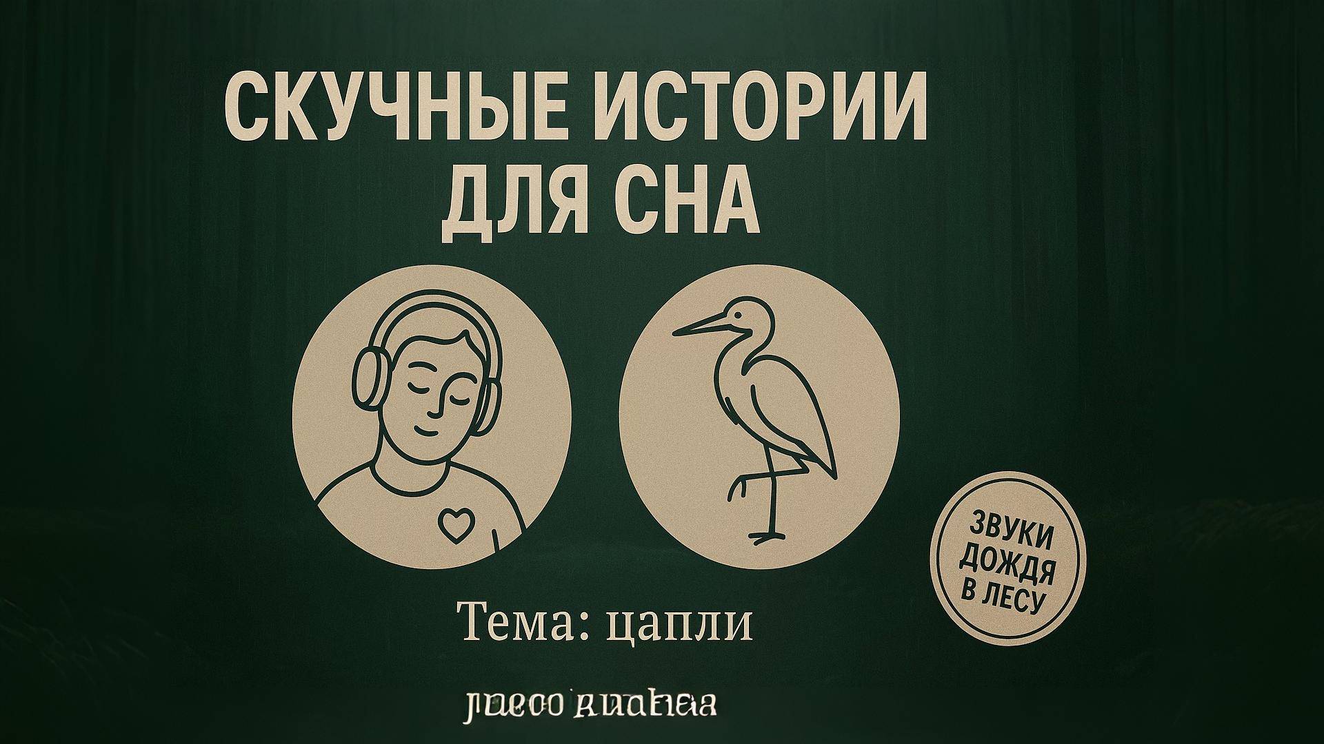 Секрет быстрого засыпания с рассказами о  цаплях  | Звуки дождя в лесу для медитации и расслабления