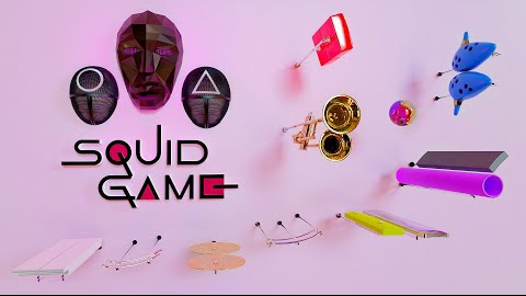 Шарик играет музыку из сериала Игра в кальмара