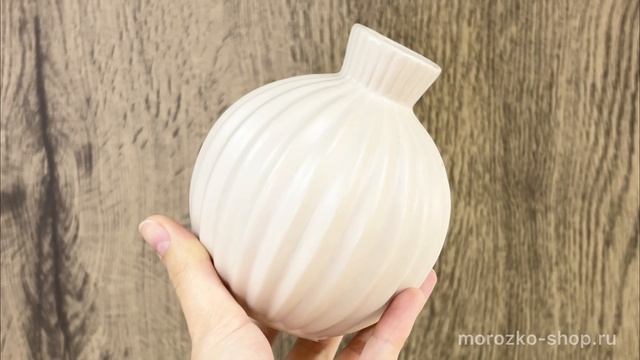 Декоративная ваза ФИОНА малая, керамика, песочная, 12 см, 252731680-3