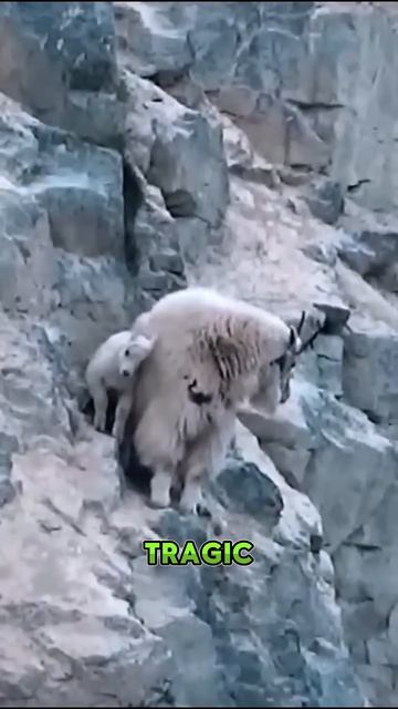 YHUhrDqQvRo - Bear's Tragic Fall Fatal Cliff Plunge During Mountain Goat Hunt #shorts  #bear #cliff