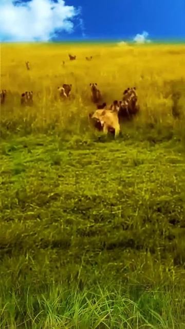 jhARAivaC8k - Hyenas and lions... The lion takes revenge on the hyenas #shorts #animals #wildlife #v