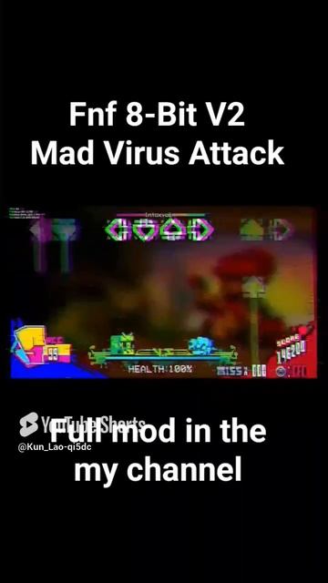 FNF Mod 8-Bit v2 Mad Virus Attack #fnf #shorts
