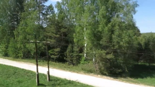 Вид из окна поезда - Виадук через Широкий Лог