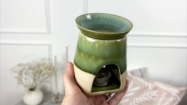 Аромалампа ДЖАФАР, керамика, зелёная, 11х9 см, 252731000-3