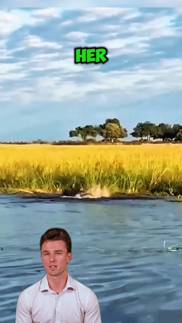 nSQKIsQC6gY - River Clash： Lions vs. Crocodile #shorts #animals #lion #crocodile
