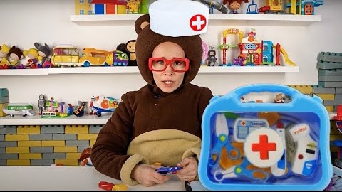 Сборник видео для детей про доктора | Медведь играет в доктора