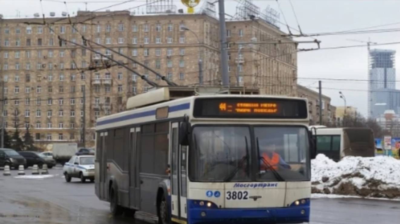 Поездка на троллейбусе СВАРЗ-МАЗ-6235.00 № 3827 Маршрут № 2 Москва.