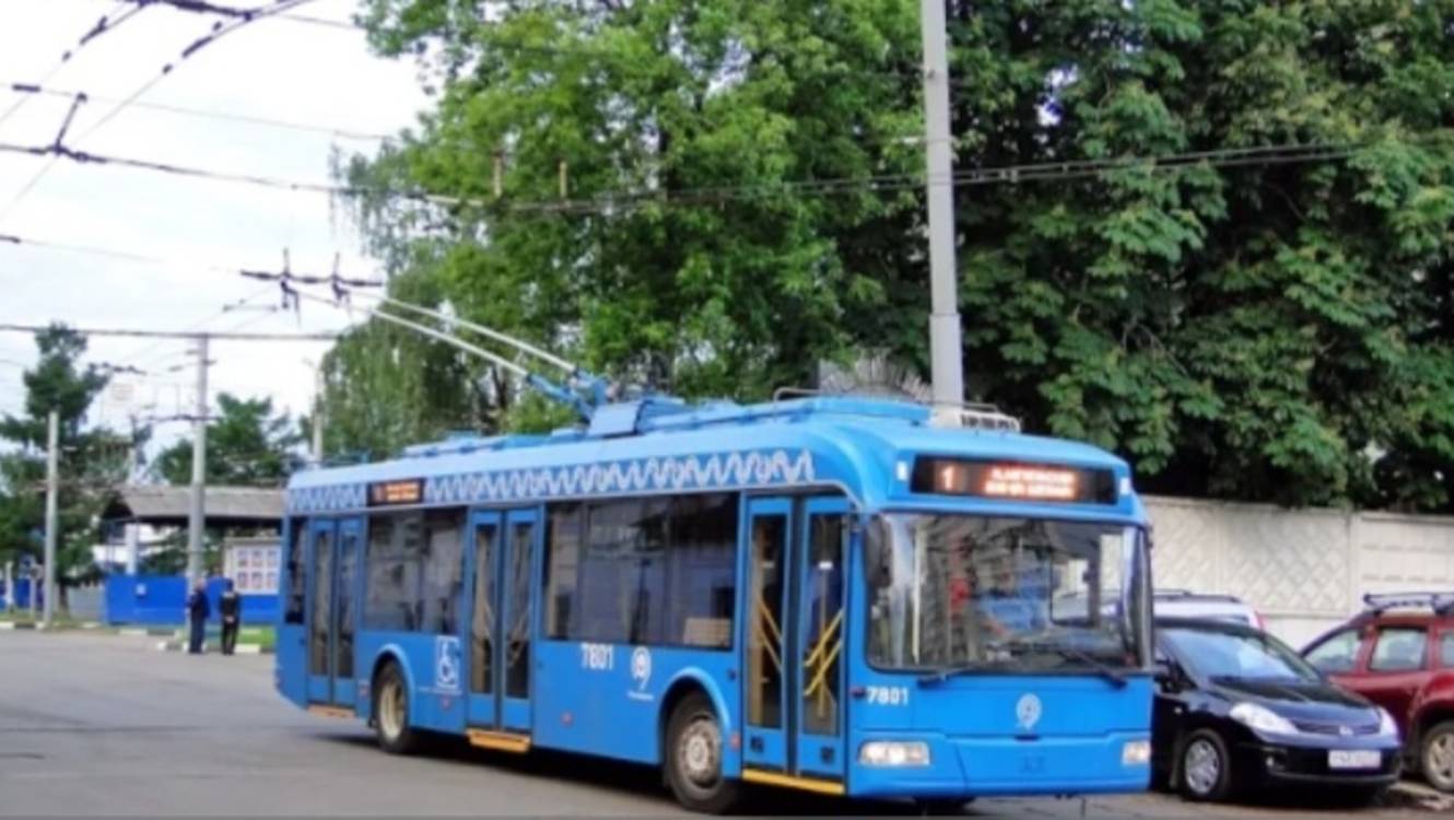 Поездка на троллейбусе БКМ 321 № 7801 Маршрут № 63 (м7) Москва.